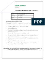 March Practice Control Test - QP - 2023-1