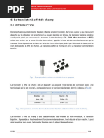 Le Transistors A Effet de Champ FET JFET MOSFET