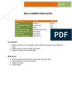 Formula Champu para Autos