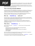 Factoring Trinomials Homework Help