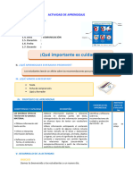 SESION 11 COMUNICACION ¡Qué Importante Es Cuidarnos