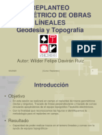 Replanteo Planimétrico de Obras Líneales