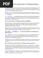 Aqa Science c3 2.2 Homework Sheet Answers