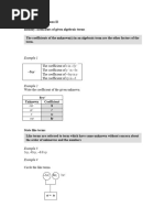 Algebraic Expressions II