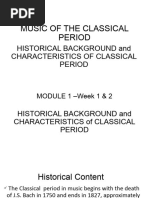 Music of The Classical Period