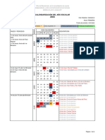 Calendarizacion Según SIAGIE