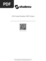 CXC Social Studies Csec Notes