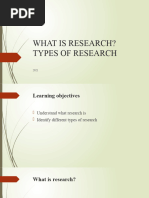 Research Methods - Types of Research