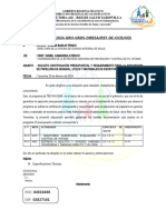 Informe Requerimiento de Materiales de Escritorio