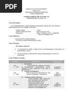 Course Guide in Thermodynamics 1