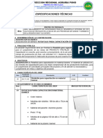 Especifcaciones Tecnicas Rotafolio para Capacitaciones