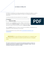 2 - DOC - Estructuras de Control en Python Intro For If While