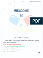 Hospital and Clinical Pharmacy CH 1 Hospital Pharmacy Notes