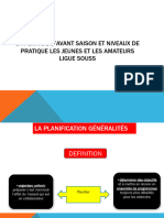 La Période D'Avant Saison Et Niveaux de Pratique Les Jeunes Et Les Amateurs Ligue Souss