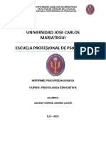 Juarez Laque Julissa Karina - Informe Psicopedagogico