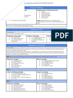 Recommended Routine - Cheat Sheet