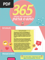 Planner 365 Ideias de Conteudo para o Ano