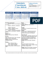 Calendario 2º Bach. 1ºtrim. 2023-24