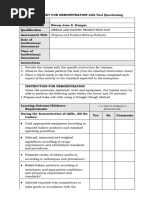 RATING SHEET FOR INST ASSESSMENT With Oral Questioning