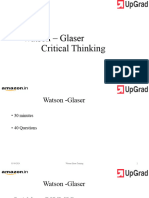 Watson - Glaser - Critical Thinking