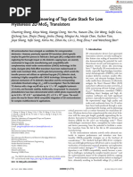 Adv Funct Materials - 2024 - Sheng - Synergistic Engineering of Top Gate Stack For Low Hysteresis 2D MoS2 Transistors