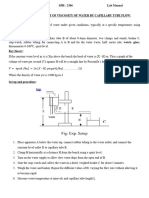 Experiment 3 - MEASUREMENT OF VISCOSITY OF WATER BY CAPILLARY TUBE FLOW