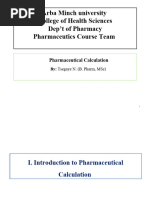 1.introduction To Pharmaceutical Calculation