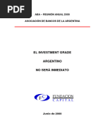 El Investment Grade: Aba - Reunión Anual 2000 Asociación de Bancos de La Argentina