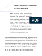 Evolving Principles of Dominant Position and Predatory Pricing in The Telecommunication Sector