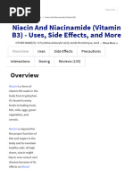 NIACIN AND NIACINAMIDE (VITAMIN B3) - Overview, Uses, Side Effect