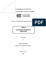 Trabajo Declaración Aduanera de Mercancías