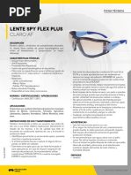 FT - Lente Steelpro Spy Flex Plus Claro Af