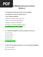 ACTIVIDADES DE INTEGRACION DE LOS CONTENIDOS. Melany Santos