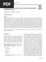 A Scoping Review of Empirical Research On Recent Computational Thinking Assessments