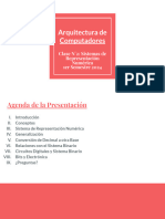 Arq. de Comp. - Clase N°2 - Sistemas de Representación Numérica