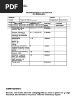 Diagnostico Matemática 2° 2024