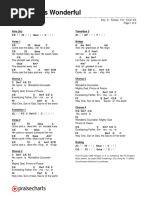 His Name Is Wonderful (Chris Tomlin) Chord Chart - C - 2 Column Layout