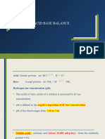 ACID BASE BALANCE and Disorders