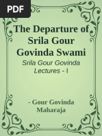 The Departure of Srila Gour Govinda Swami