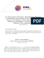 Les Observatoires Territoriaux, Dispositifs D'appréhension Et D'évaluation Des Territoires Cécile - SCHEBACHER 2020