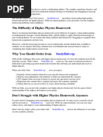 Higher Physics Homework Tutorials