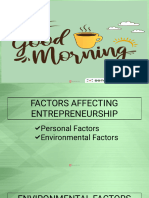 Environmental Factors Affecting Entrepreneurship