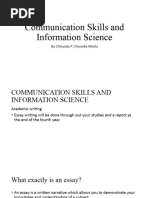 Communication Skills and Information Science 2019