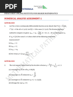 Numerical Analysis Booklet