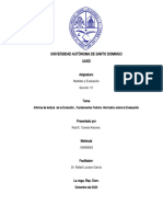 Evolución, Fundamentos Teórico-Normativo Sobre Evaluación