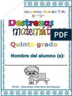 Cuadernillo Destrezas Matemáticas de Quinto 23 - 24