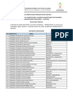 Resultado Pacial Subsidio Alimentacao