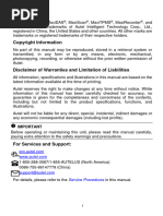 MaxiSYS Intelligent ADAS IA800 Tablet User Manual