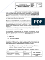 4.1.1. Sst-pcd-012 Procedimiento de Identificación de Peligros y Valoración Del Riesgo