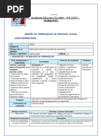 SESION No 2 PERSONAL SOCIAL ACUERDOS DE CONVIVENCIA